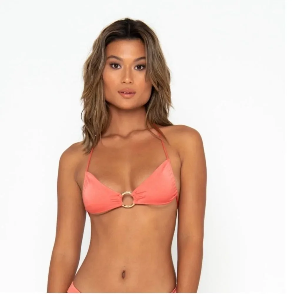 NWOT Sommer Swim Lucia Bikini Top & Iggy Bottom Set in Coral Size M/L - Picture 5 of 11
